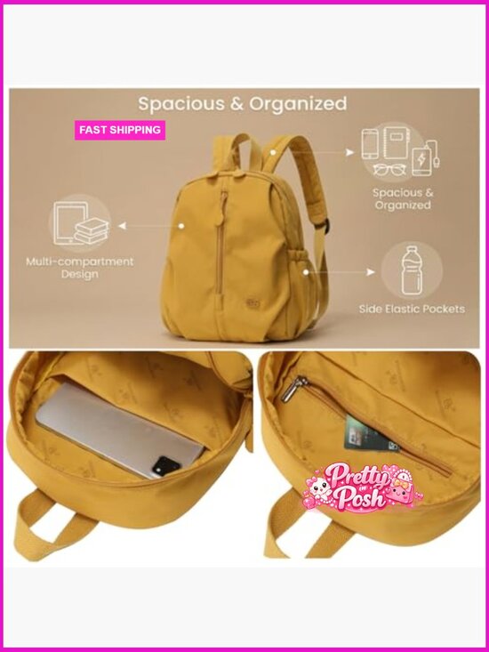Lightweight Water-Resistant Nylon Mini Backpack Purse Daypack Travel Work main image 6
